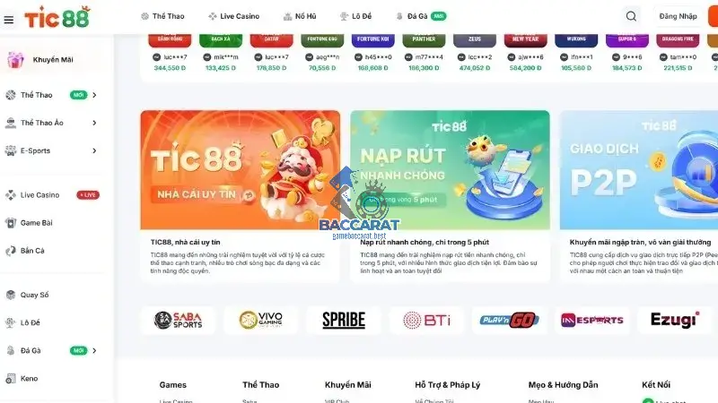 Cách chơi Baccarat tại nhà cái TIC88