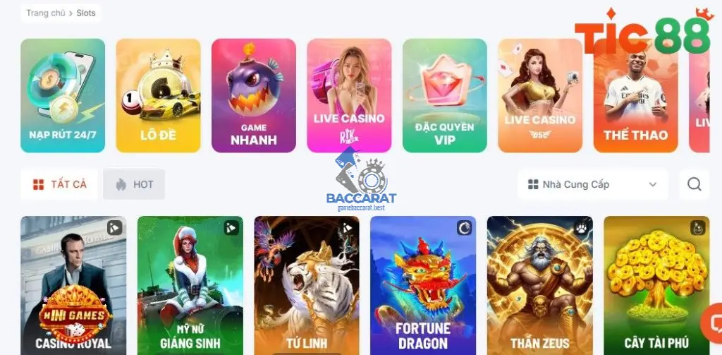 TIC88: Nhà Cái Baccarat Uy Tín Lâu Năm